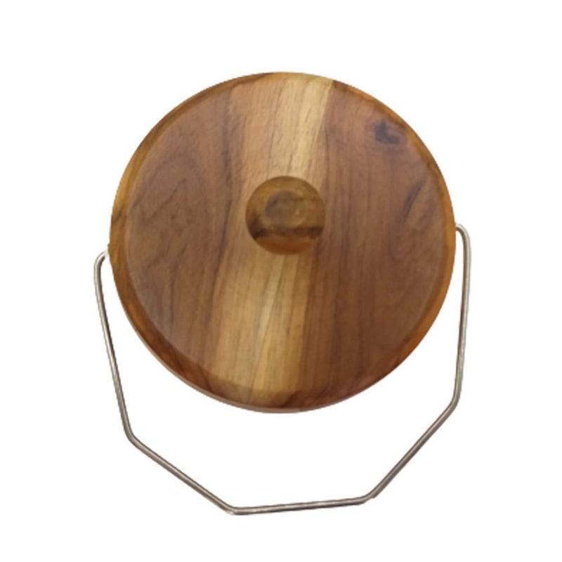 Sakar Double Walled Insulated Plastic Interior Out Side Wooden Finish Ice Bucket Box for Home Bar Restaurant and Gift Set - Image 5