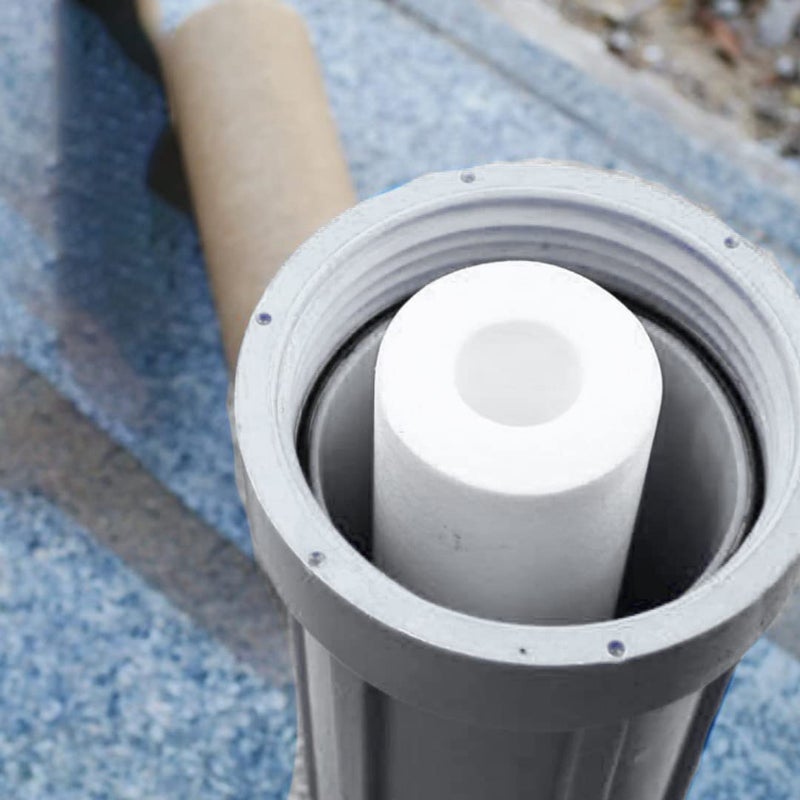 RiverSoft PreRO-6 RO prefilter Heavy housing Assembly for high Pressure with Spare Spun Cartridge| Compatible with All RO Water Purifier (White, PP) - Image 2