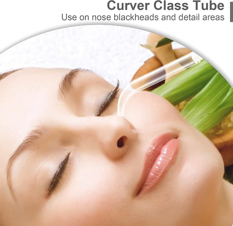 Elitzia Vacuum Glass Tube 10Pcs Curved Blackhead Tip for Beauty Machine Glass Suction Tip, Curved Design Fits Nose & Nasolabial Folds, Compatible with Most Vacuum Beauty Devices, 10pcs/set - Image 2
