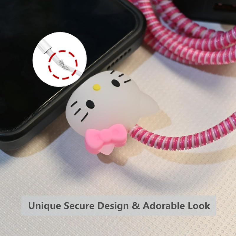 FACTOTECH USB C to USB C Cable Protector for all iPhones, iPads, MacBooks, Samsungs,Vivos,OPPOs,Onepluss,Realmes Mobiles-PINK ICECREAM - Image 3