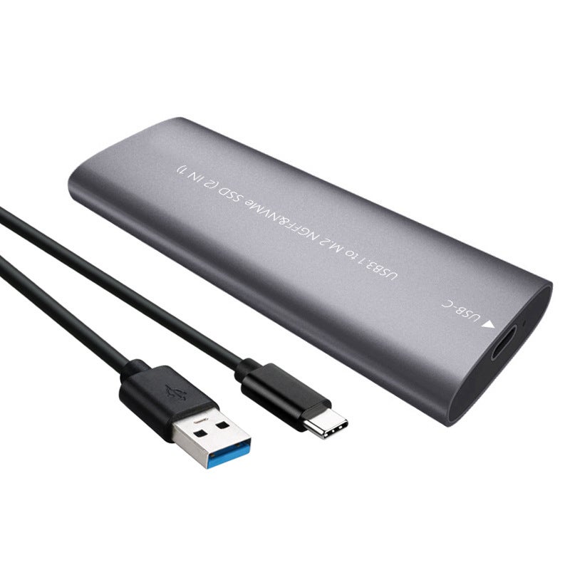 M.2 Hard Disk Box Usb3.1Type-C Support Ngff/Nvme Dual Protocol Metal External Mobile Hard Disk Box - Image 3