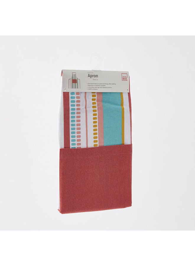 NIBEMINENT Payton Printed Cotton Apron Multicolour 60cm - Image 4