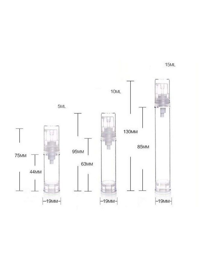 Wresty 15 Pcs Clear Airless Lotion Pump Bottles Empty Cream Vacuum Bottles Cosmetic Containers Travel Press Pump Bottles For Foundationsserumsand More (5Ml) - Image 4