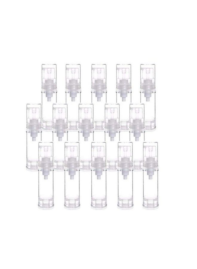 Wresty 15 Pcs Clear Airless Lotion Pump Bottles Empty Cream Vacuum Bottles Cosmetic Containers Travel Press Pump Bottles For Foundationsserumsand More (5Ml) - Image 2