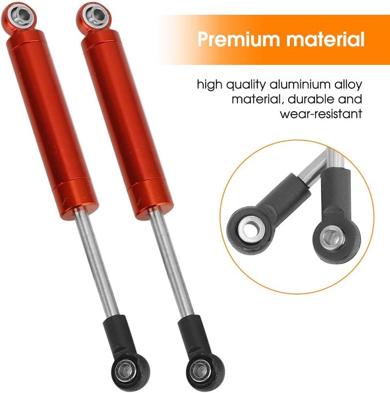 comfrt Shock Absorber, 2pcs 102mm RC Car Absorber Damper RC Shock Damper Assembled Replacement RC Crawler Upgrade Parts(B117050R Red) - Image 5