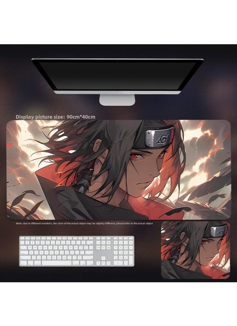 Anime Naruto Mouse Pad Naruto Sasuke Kakashi Super Large Thickened Muye Village Boys Computer Table Pad-color:800*300*2mm-pattern:Naruto 38