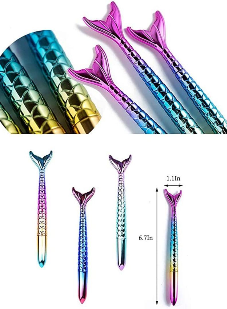 Mermaid Pens Refillable Black Gel Ink Pens, Stationery Gel Pen for Writing - Image 4