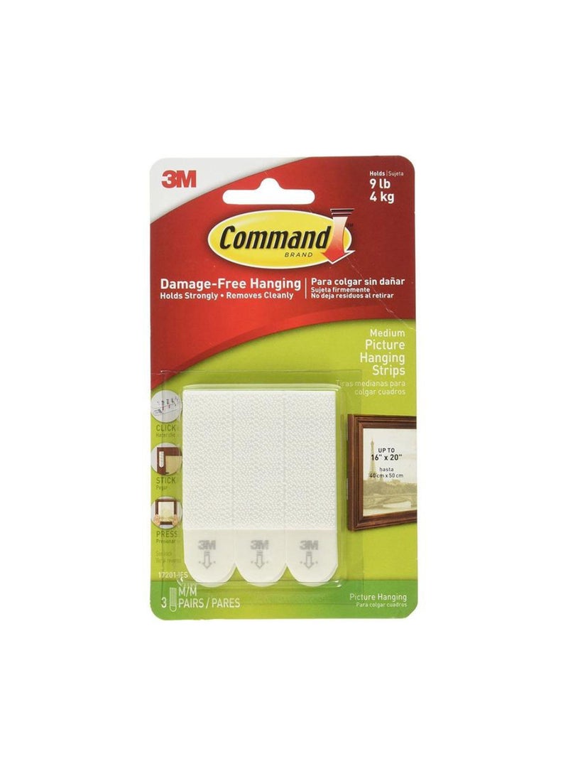 ACE 3M Command Picture & Frame Hanging Strips Set Of 3 Medium 