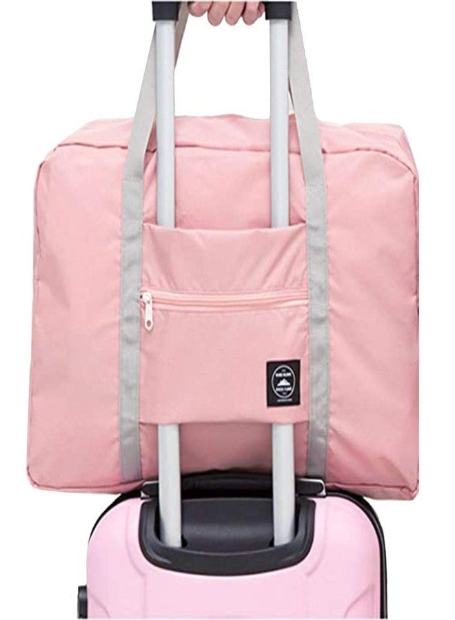 Meetzone Travel Bag Luggage Storage for Sports Gym Water Resistant Nylon Canvas Duffel for Men and Women (Pink) - Image 2