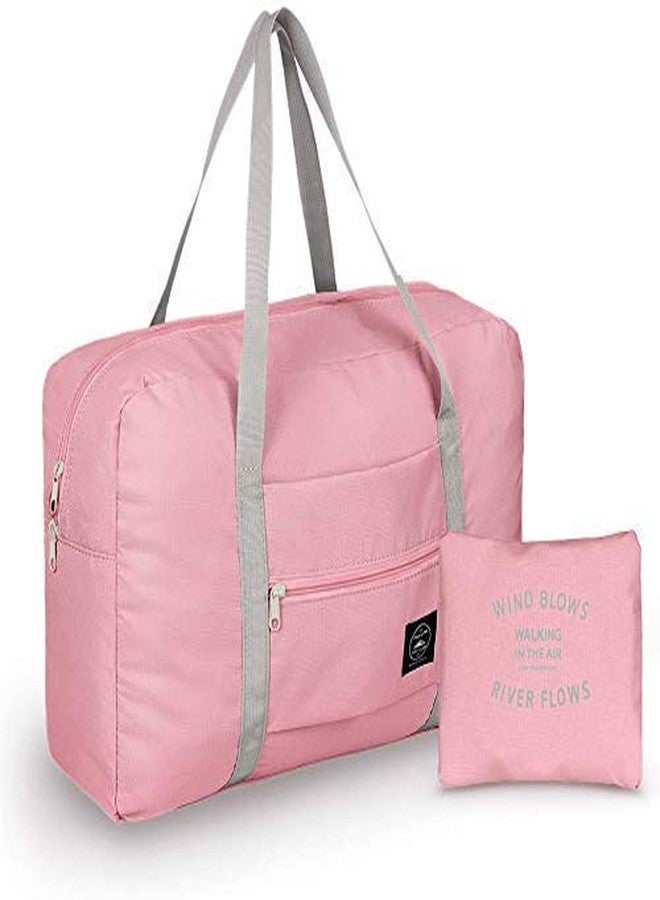 Meetzone Travel Bag Luggage Storage for Sports Gym Water Resistant Nylon Canvas Duffel for Men and Women (Pink) - Image 1