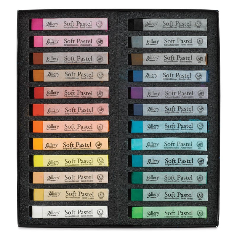 MUNGYO Gallery Artists' Soft Pastels - 24 Colors, Ink Color-Multicolor - Image 3