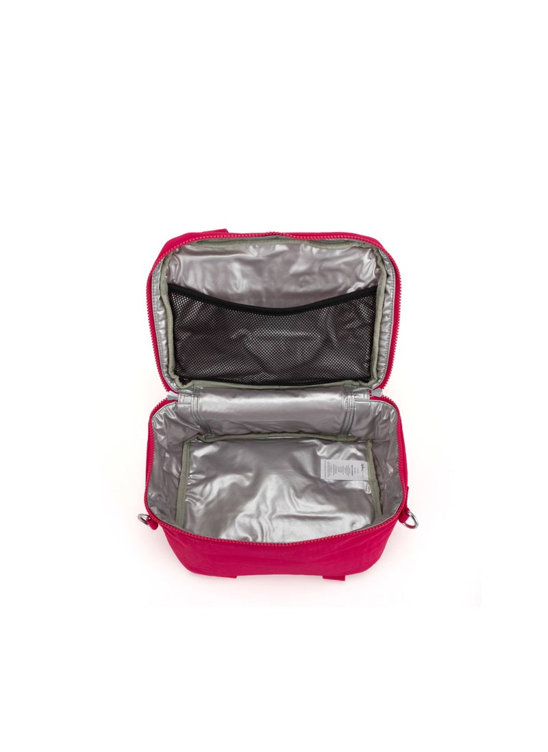 kipling Miyo Insulated Medium Kids School Lunch Bag with Trolley Sleeve True Pink  - Image 3