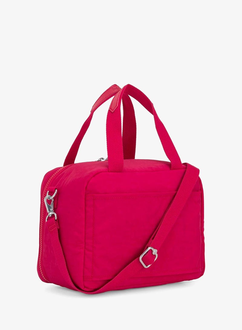 kipling Miyo Insulated Medium Kids School Lunch Bag with Trolley Sleeve True Pink - Image 2