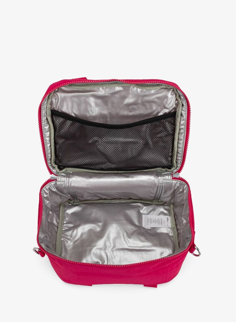kipling Miyo Insulated Medium Kids School Lunch Bag with Trolley Sleeve True Pink - Image 3