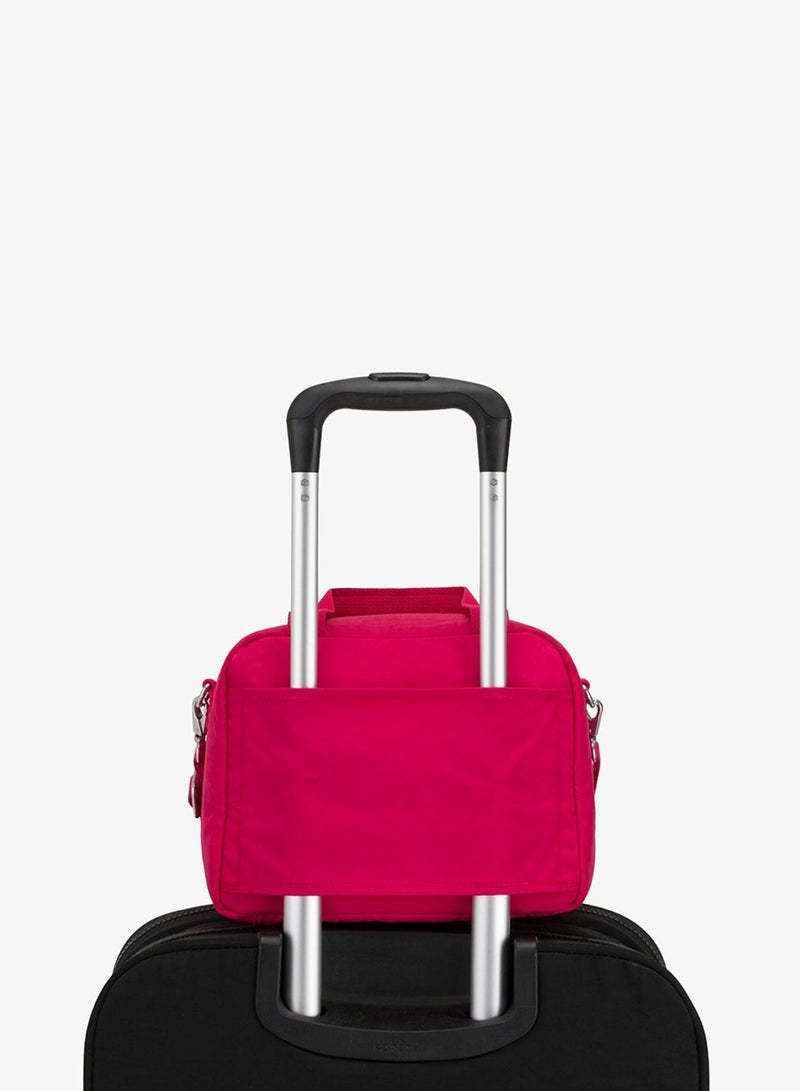 kipling Miyo Insulated Medium Kids School Lunch Bag with Trolley Sleeve True Pink - Image 5