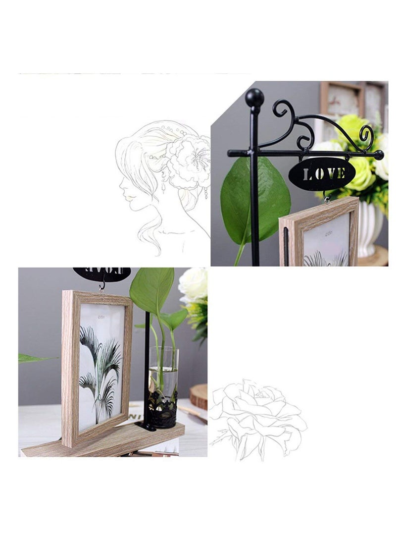 Art Street Art Street rotating Love photo frame with flower vase for gifting - Valentine Day (4X6)  - Image 4