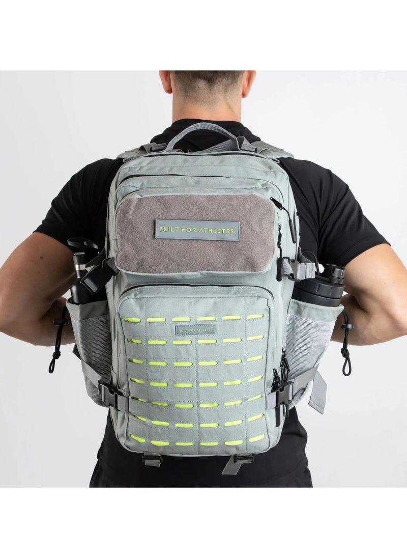 LIFTDEX Built For Athletes Backpack 45L Designed for Athletes - Grey/Yellow  - Image 5