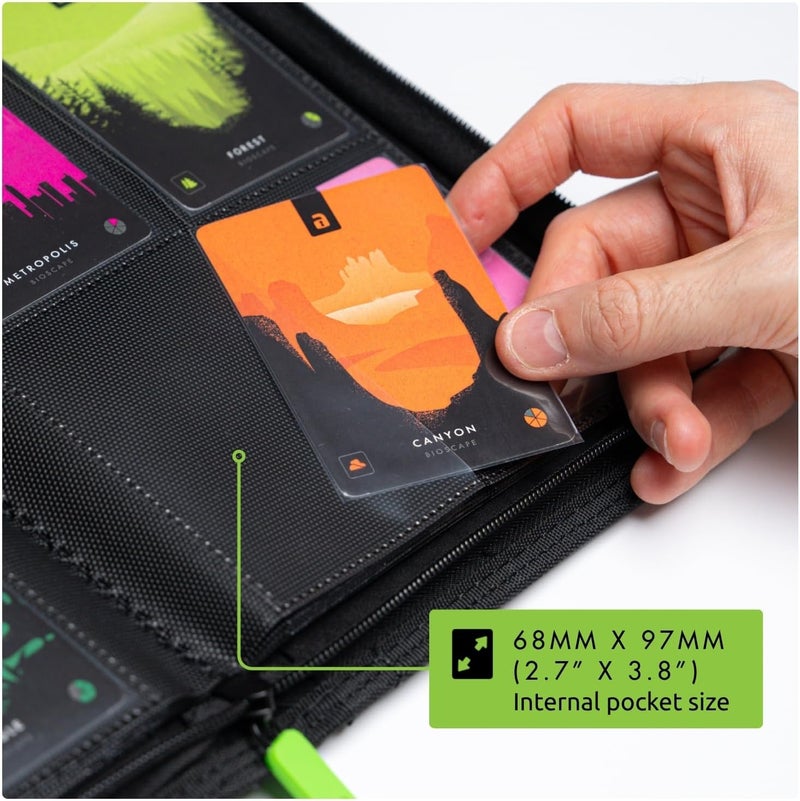 Vault X 4 Pocket Trading Card Zip Binder, 160 cards, Premium Exo-Tec Album Material, 20 Side-Loading Pages, Folder for Collectible Card Games, Sports, TCG (Blue) - Image 5