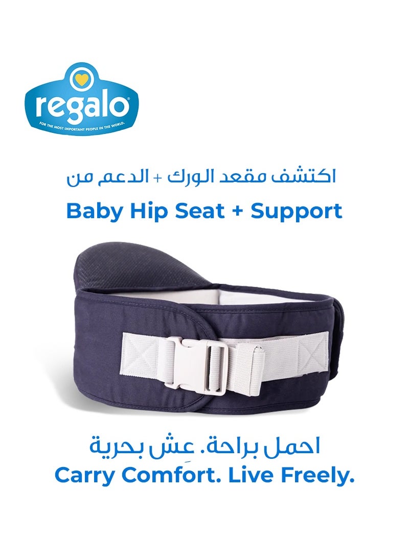 Regalo Baby Hip Seat Carrier | Ergonomic, Safety-Certified & Comfortable | Adjustable Waist Belt & Storage | for 6-36 Months (15-25 lbs) | Hands-Free Baby Carrier  - Image 1