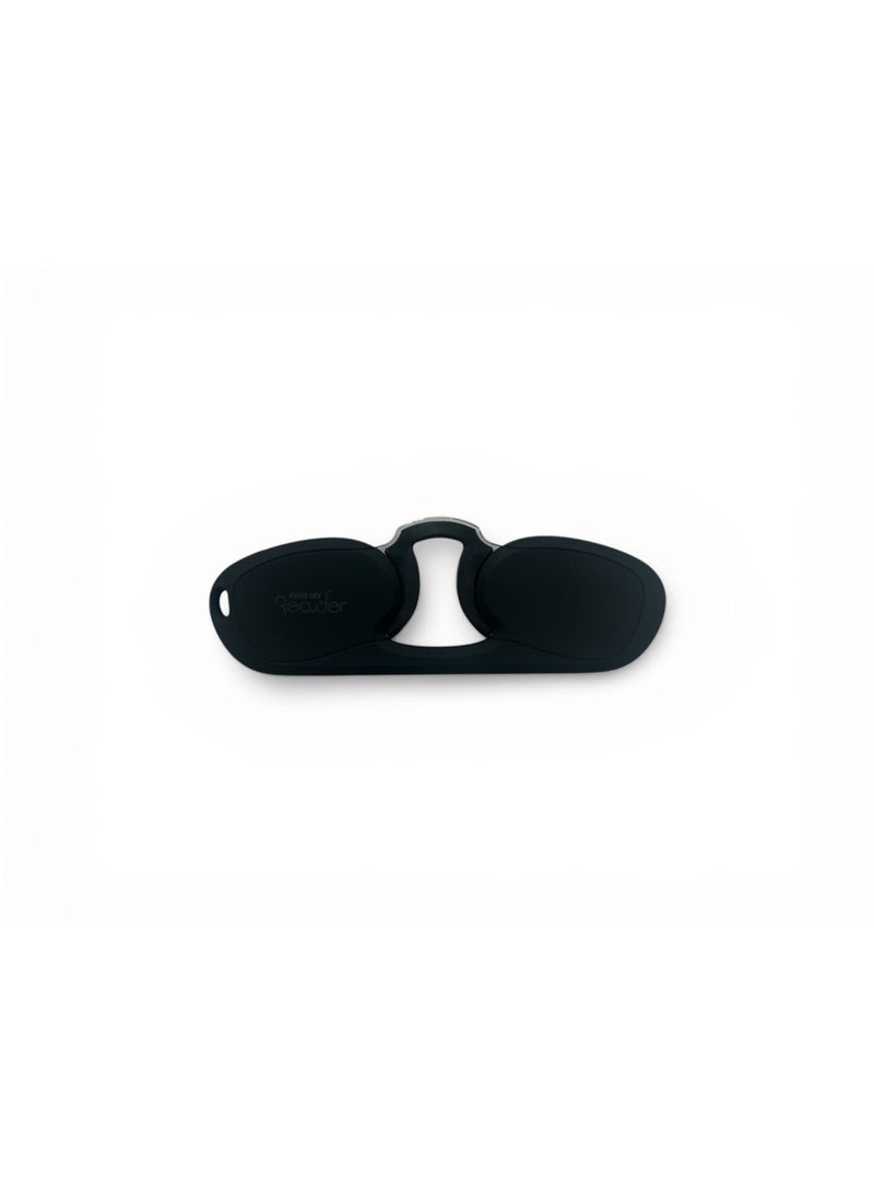 FIND MY Reader Rectangle Nose Clip-On Reading Glasses, Black, Multiple Magnification Options (1.00x–3.00x) - Image 1