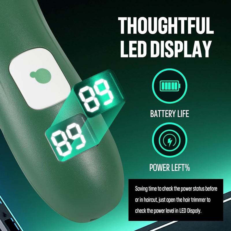 ENSSU Baby Hair Clippers, Cordless Hair Clipper for Kids with LED Display, Baby Hair Cutting Kit with Skin-Safe Blade, Waterproof Hair Trimmer for Children/Toddler, Rechargeable& an Hour Quick Charger - Image 2