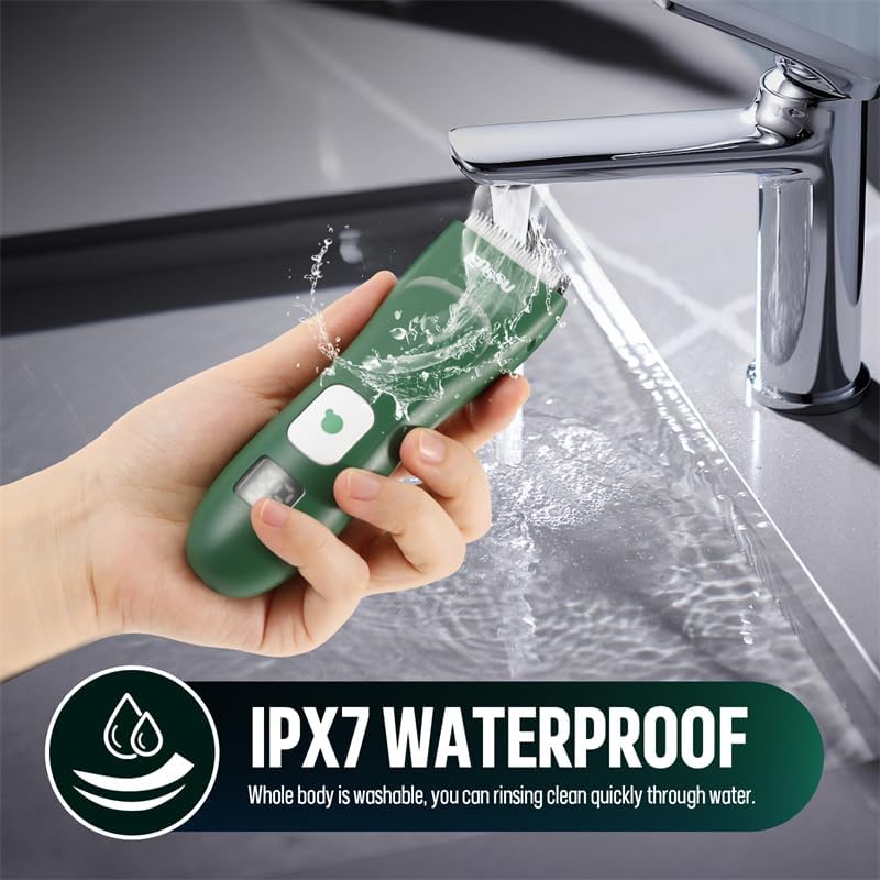 ENSSU Baby Hair Clippers, Cordless Hair Clipper for Kids with LED Display, Baby Hair Cutting Kit with Skin-Safe Blade, Waterproof Hair Trimmer for Children/Toddler, Rechargeable& an Hour Quick Charger - Image 5