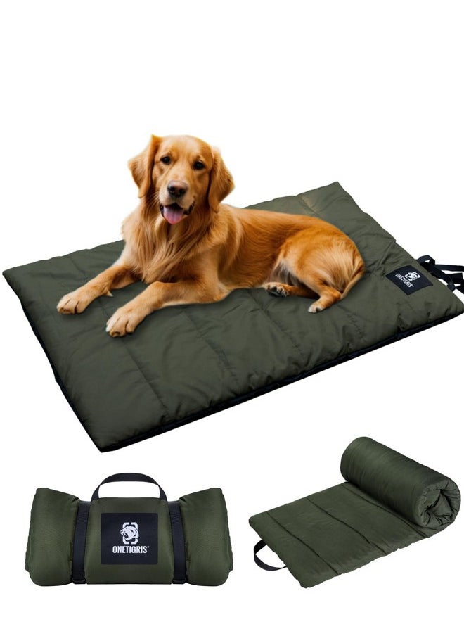 OneTigris - Large Dog Bed Washable Matteress Anti Slip Cushion For Pets Sleeping, 3.6Ft By 2.2Ft WaterResistant Pet Bed For Indoor Outdoor(Green) - Image 1