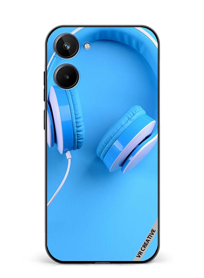 VR CREATIVE Protective Case Cover For Realme 10 Music Headphones Design Multicolour - Image 1