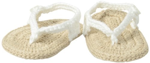 Jefferies Socks unisex baby Newborn My First Flip Flops infant and toddler socks, White/Khaki, 1-3 Months US - Image 4
