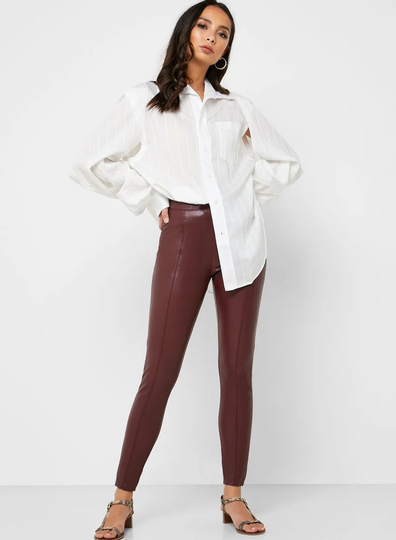 TOPSHOP Skinny Pu Pants