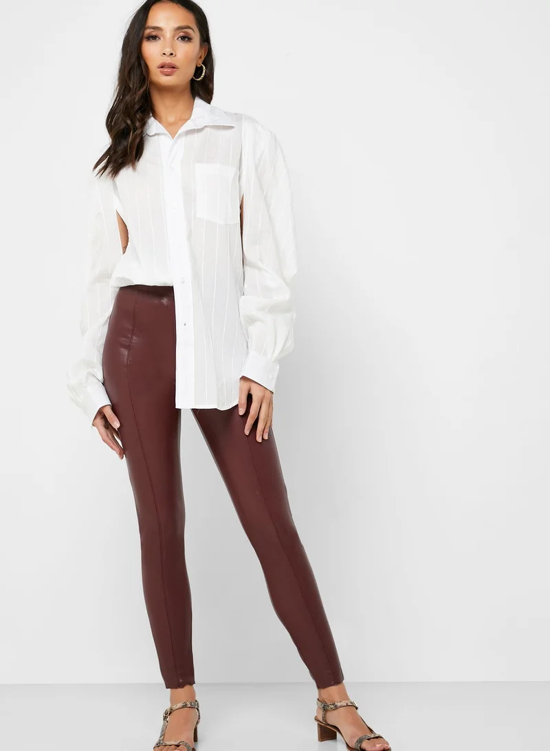 TOPSHOP Skinny Pu Pants