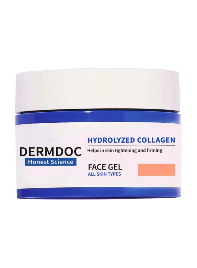 DermDoc Skin Tightening Face Gel with Hydrolyzed Collagen (50g) | collagen gel for face | skin collagen booster - Image 1