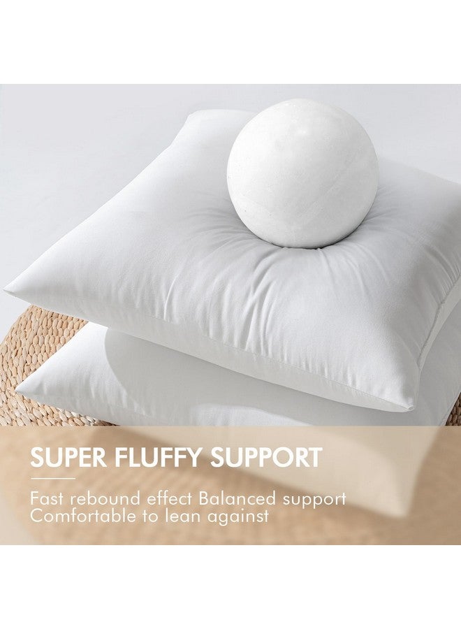 MIULEE MIULEE Pack of 2 18x18 Inch Outdoor Pillow Inserts Waterproof Decorative Throw Pillow Insert, Square Lumbar Garden Pillow Form for Patio Sofa Couch - Image 4