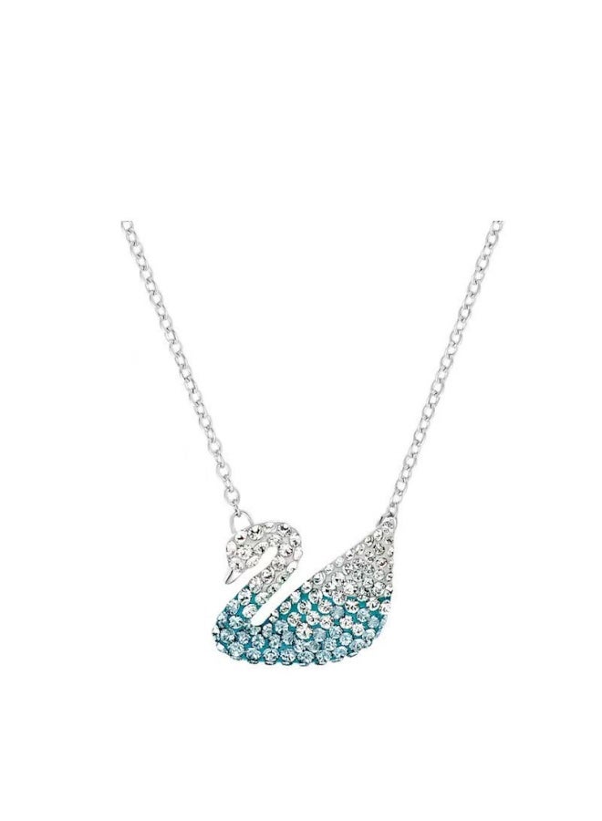 YelaJoy Dazzling Swan Necklace Rose Gold/Rose Gold Shiny Plating One Size,For Women Gift Packing - Image 1