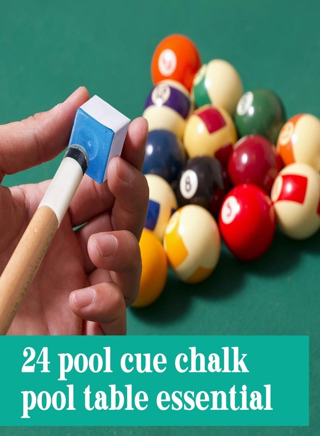 Junkin 24 Pool Cue Chalks and 24 Billiard Cue Tips Replacement Kit with Ferrules Blue Billiard Chalk Pool Stick Accessories for Table Pool Chalk Cubes Screw on Billiard Cue Tip for Home Tournament Use - Image 4