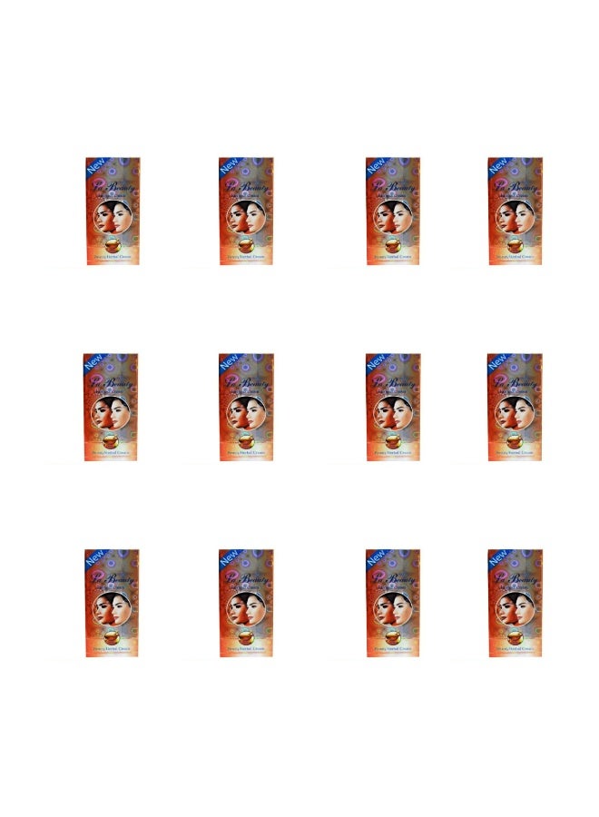 لا بيوتي كريم تفتيح البشرة كريم الجمال العشبي 12 جرام 12 قطعة