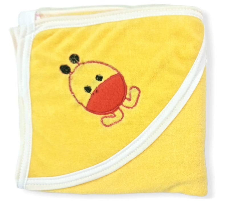 First Kick Baby Cotton Bath Towels New Born Combo Pack Of Hooded Soft Wrapping Towel Pack Of 2(70 Cm X 66 Cm) Set Of 2, White - Image 2