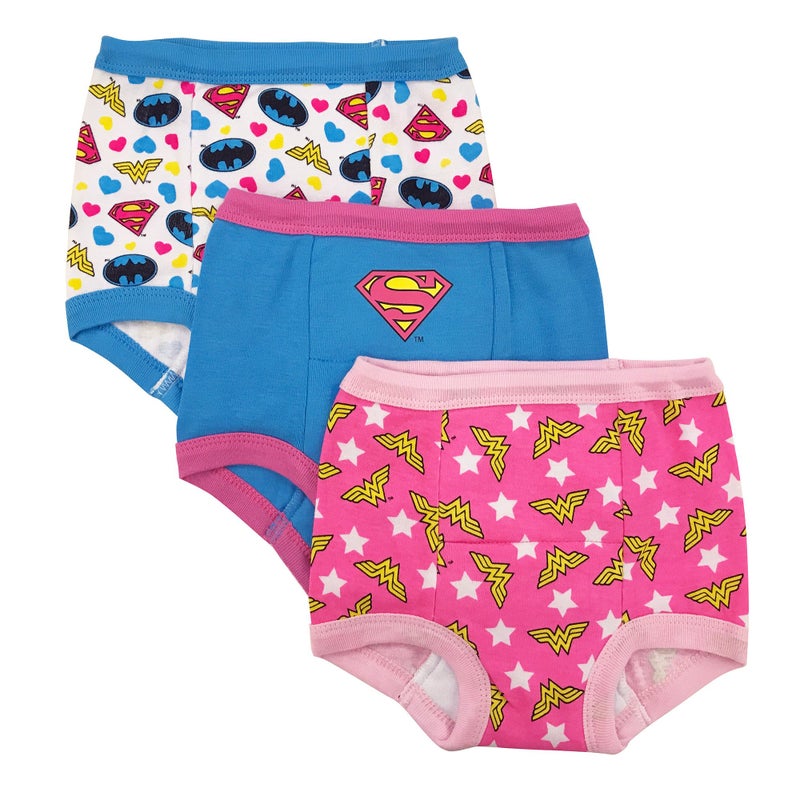DC Comics Toddler Potty Training Pants with Superman, Batman & Wonder Woman With Success Chart & Stickers - Image 1