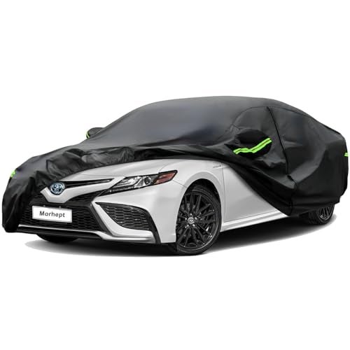 Morhept Car Cover Custom Fit for Toyota Camry, Waterproof All Weather Full Exterior Cover Rain Snow UV Protection Cover with Door Zipper - Image 1