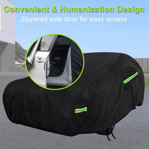 Morhept Car Cover Custom Fit for Toyota Camry, Waterproof All Weather Full Exterior Cover Rain Snow UV Protection Cover with Door Zipper - Image 2