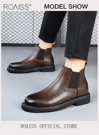 sachin and babi light blue dress Mens Chelsea Boots Men Ankle Boots Slip on Boots for Martinique main image 1