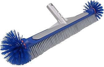 Poolvio Professional 17.5" Floor & Wall Pool Cleaning Brush withÃ‚Â Durable Around Nylon Bristles, EZ Clip Aluminum - Image 1