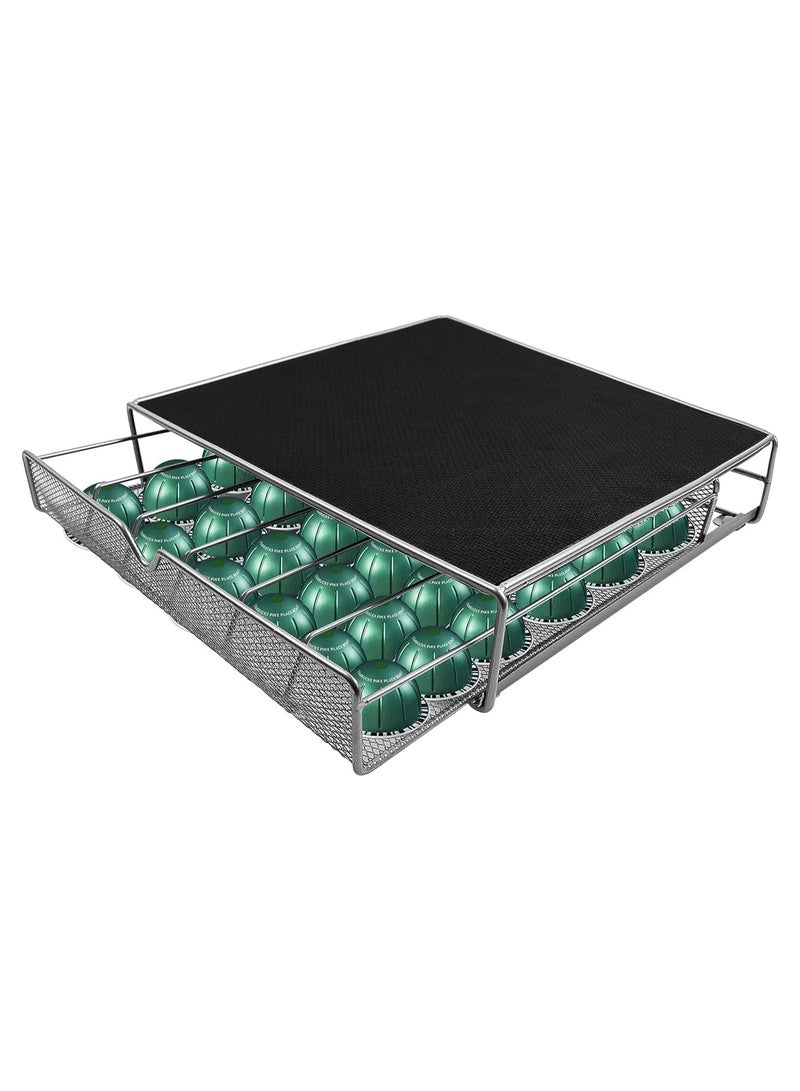 درج كبسولات القهوة من العلامة التجارية المنزلية، حامل كبسولات القهوة 40 قطعة، منظم مطبخ لتوفير المساحة، درج القهوة - Image 1