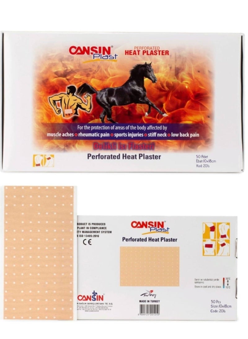 Cansin Plast Pain Relief Heat Plaster – Fast Acting Heat Patches for Back, Neck, Shoulder & Muscle Aches – Long Lasting Warming Therapy – Flexible, Skin Friendly Adhesive – 10x18cm (Single Piece)  - Image 2
