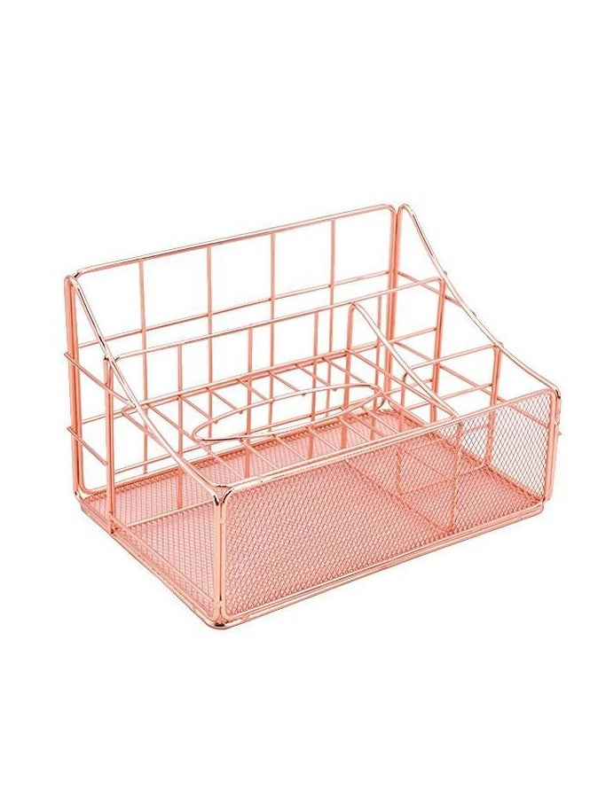 general Fashion Retro Iron Multi-Layer Office Supplies Storage Box: Document Storage Rack, Desktop Stationery Organizer, Storage Basket - Image 1
