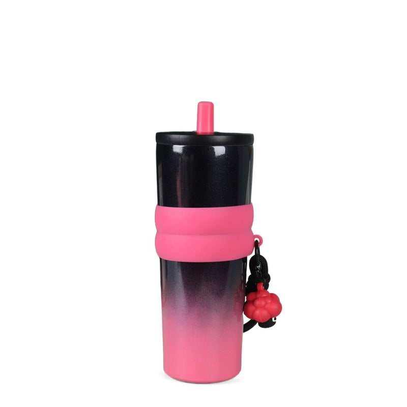 Straw Lid 710 ml Stainless Steel Coffee Mug - Image 1