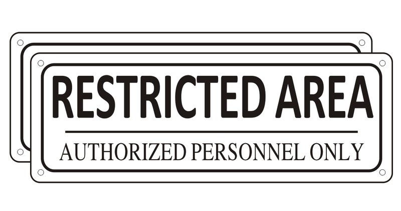 i-CowFun Restricted Area Sign Metal, (2 Pack) Authorized Personnel Only, 10" x 3.5" Do Not Enter Sign, Aluminum, Rust free, Fade Resistant,Weatherproof - Image 1