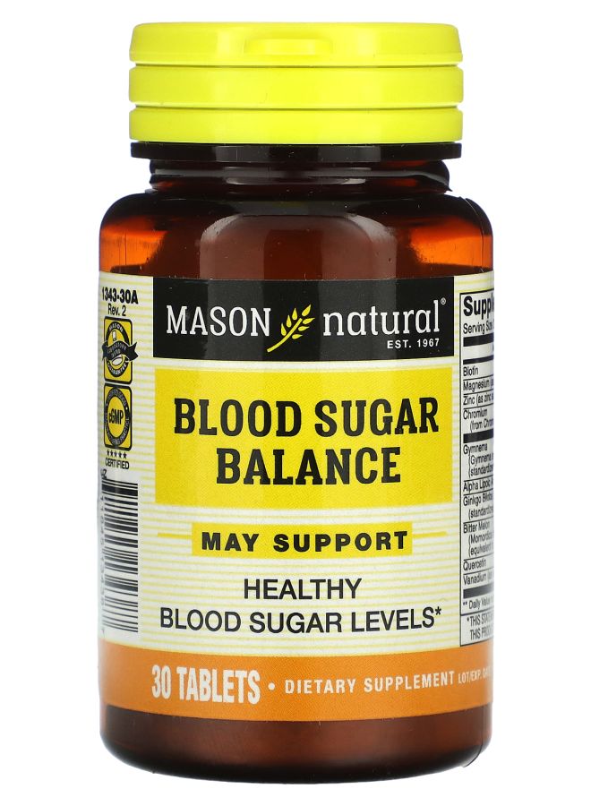 Mason Natural توازن سكر الدم 30 قرص - Image 1