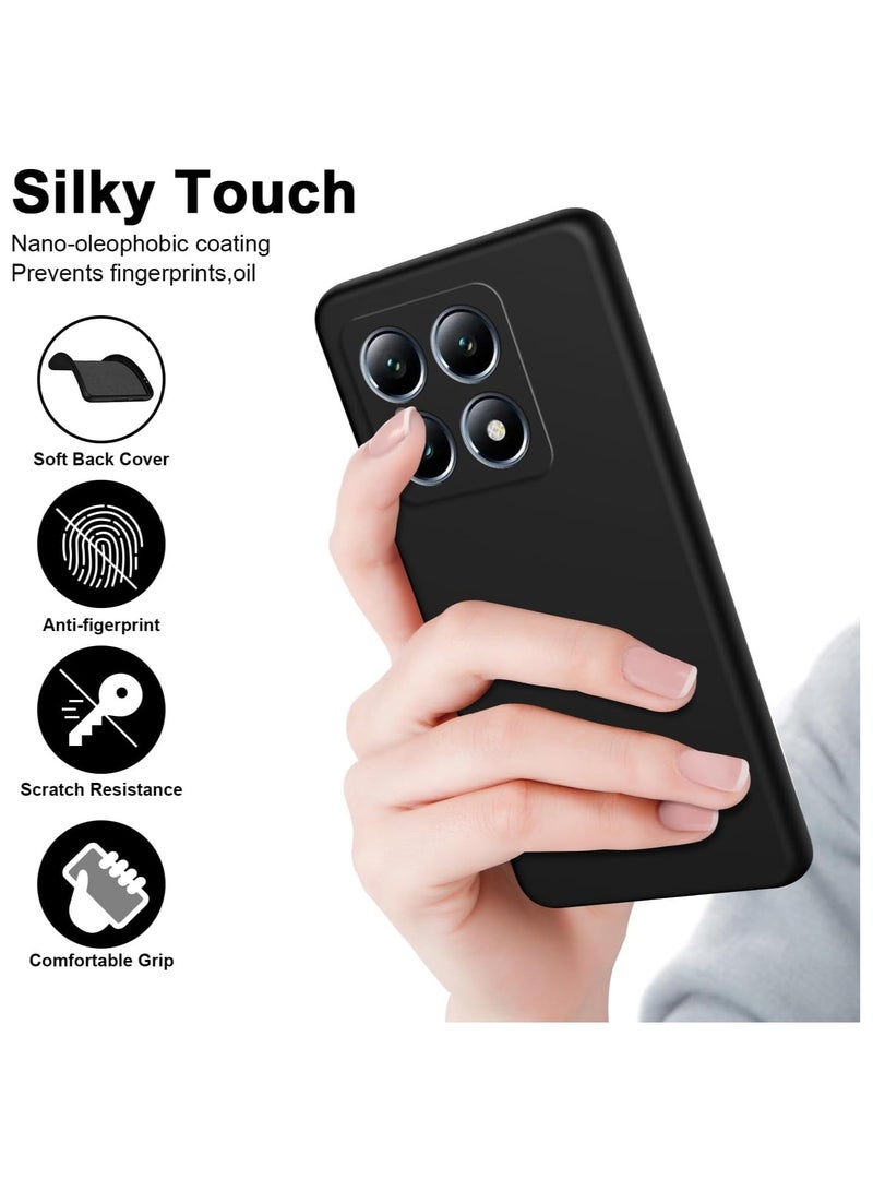حافظة هاتف Xiaomi 14T Pro ناعمة ومرنة وغطاء خلفي من مادة TPU باللون الأسود غير اللامع مع حماية للكاميرا مصممة لهاتف Xiaomi 14T Pro - Image 5