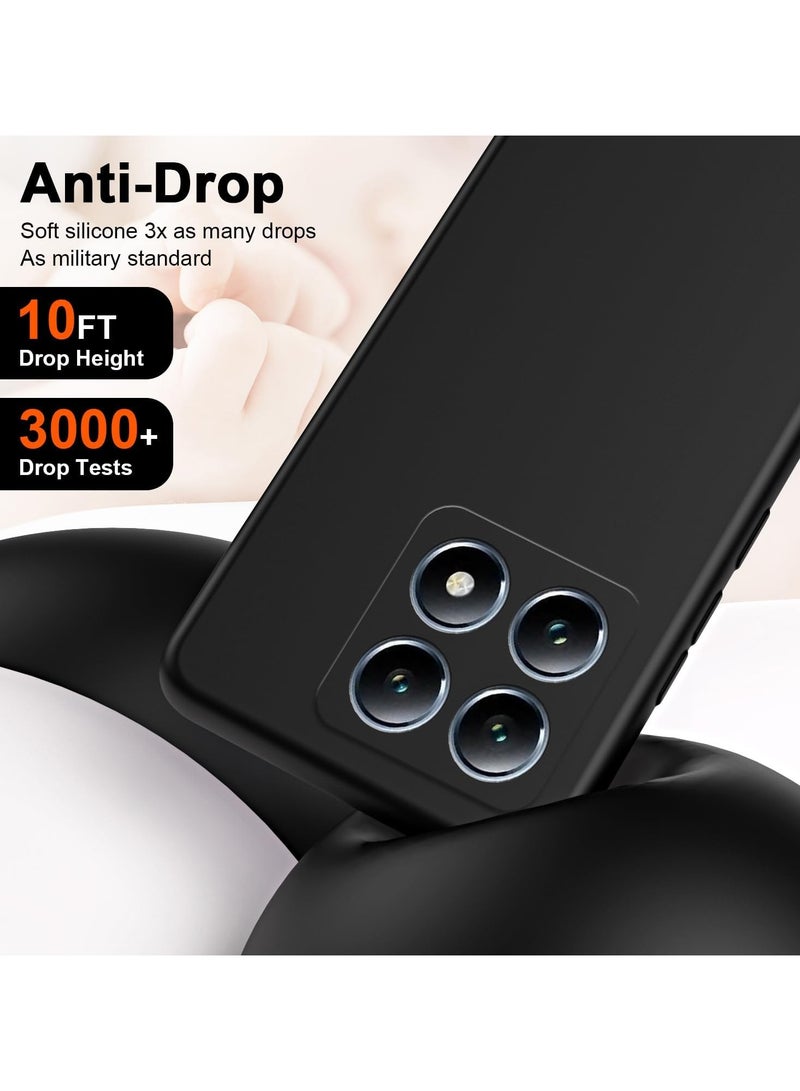 حافظة هاتف Xiaomi 14T Pro ناعمة ومرنة وغطاء خلفي من مادة TPU باللون الأسود غير اللامع مع حماية للكاميرا مصممة لهاتف Xiaomi 14T Pro - Image 3